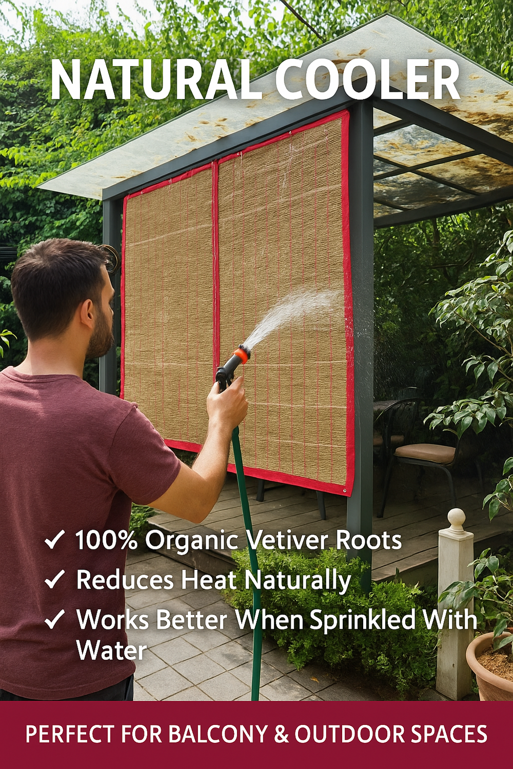 Vetiver (Khus) Cooling Curtains 🌿